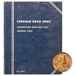 1941 - 1958 Circulated Lincoln Cent Set in Album 1941 - 1958 Circulated Lincoln Cent Set in Album