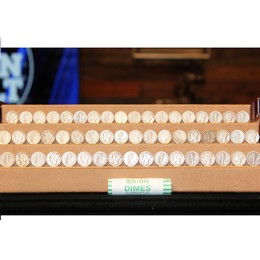 Circulated 90% Silver Mercury Dime Roll Circulated 90% Silver Mercury Dime Roll