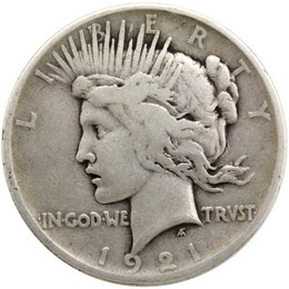 1921 Peace Dollar Average Circulated to Better Condition 1921 Peace Dollar Average Circulated to Better Condition