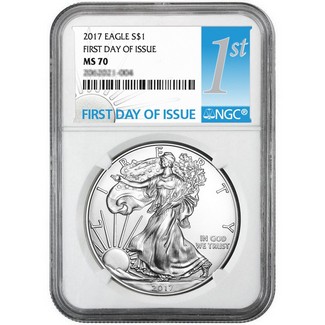 2017 Silver Eagle NGC MS70 First Day Label
