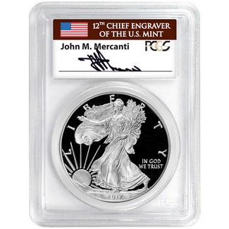 2017 S 'Limited Edition Set' Silver Eagle PCGS PR70 DCAM 1 of 1000 1st Day Issue Mercanti Signed