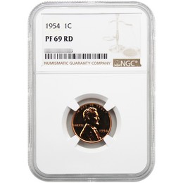1954 Proof Lincoln Cent NGC PF69 RD 1954 Proof Lincoln Cent NGC PF69 RD
