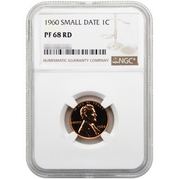 1960 Proof Small Date Lincoln Cent NGC PF68 RD 1960 Proof Small Date Lincoln Cent NGC PF68 RD