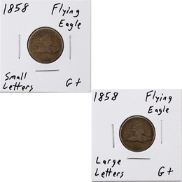 1858 Flying Eagle Cent Variety Duo 1858 Flying Eagle Cent Variety Duo