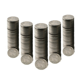 (5) Buffalo Nickel Rolls Circulated Condition (5) Buffalo Nickel Rolls Circulated Condition