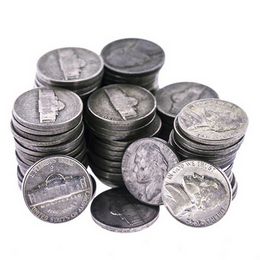 3 - World War II Silver Jefferson Nickel Rolls (120 coins total) 3 - World War II Silver Jefferson Nickel Rolls (120 coins total)