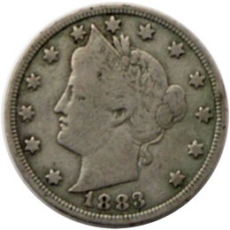 1883 Liberty V-Nickel No Cents G/VG Condition 1883 Liberty V-Nickel No Cents G/VG Condition