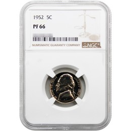 1952 Proof Jefferson Nickel NGC PF66 1952 Proof Jefferson Nickel NGC PF66