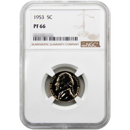 1953 Proof Jefferson Nickel NGC PF66 1953 Proof Jefferson Nickel NGC PF66