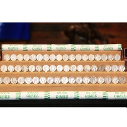 10 Rolls Circulated 90% Silver Mercury Dimes (500 Total Coins) 10 Rolls Circulated 90% Silver Mercury Dimes (500 Total Coins)