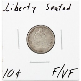Liberty Seated Dime F/VF Condition Liberty Seated Dime F/VF Condition