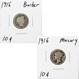 1916 Double Decker Dime Duo! 1916 Double Decker Dime Duo!
