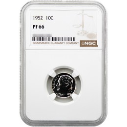 1952 Proof Roosevelt Dime NGC PF66 1952 Proof Roosevelt Dime NGC PF66