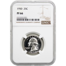 1950 Proof Washington Quarter NGC PF66 1950 Proof Washington Quarter NGC PF66
