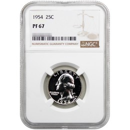1954 Proof Washington Quarter NGC PF67 1954 Proof Washington Quarter NGC PF67