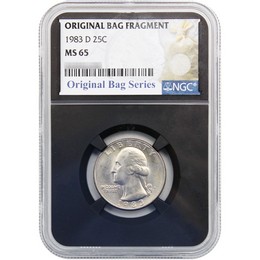 1983 D Washington Quarter NGC MS65 Black Core Original Bag Series 1983 D Washington Quarter NGC MS65 Black Core Original Bag Series