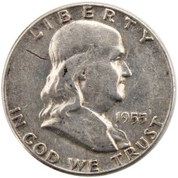 1955 Franklin Half Dollar VG/XF Condition 1955 Franklin Half Dollar VG/XF Condition