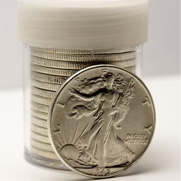 XF-AU Walking Liberty Half Dollar Roll (20 Coins) XF-AU Walking Liberty Half Dollar Roll (20 Coins)