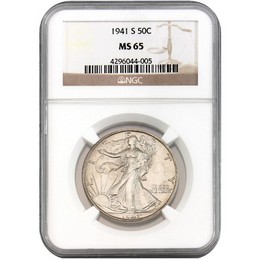 1941-S Walking Liberty Half Dollar NGC MS-65 1941-S Walking Liberty Half Dollar NGC MS-65