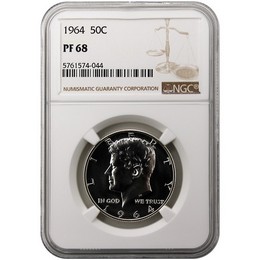 1964 Proof Kennedy Half Dollar NGC PF-68 1964 Proof Kennedy Half Dollar NGC PF-68