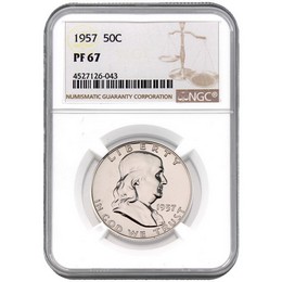 1957 Proof Franklin Half Dollar NGC PF67 1957 Proof Franklin Half Dollar NGC PF67
