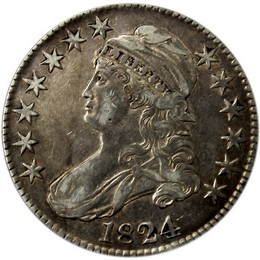 Capped Bust Half Dollar (1807-1839) Average Circulated Condition Capped Bust Half Dollar (1807-1839) Average Circulated Condition
