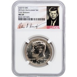 2023 D Kennedy Half Dollar NGC MS69 ER Portrait Label 2023 D Kennedy Half Dollar NGC MS69 ER Portrait Label