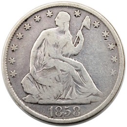 New Orleans Mint Liberty Seated Half Dollar Good - Very Good Condition New Orleans Mint Liberty Seated Half Dollar Good - Very Good Condition