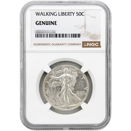 Random Date Walking Liberty Half Dollar NGC Genuine Random Date Walking Liberty Half Dollar NGC Genuine