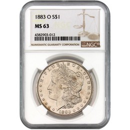 1883 O Morgan Dollar NGC MS63 1883 O Morgan Dollar NGC MS63