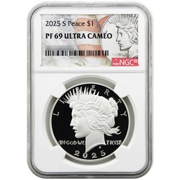 2025 S Proof Peace Dollar NGC PF69 UC Peace/Flag Label 2025 S Proof Peace Dollar NGC PF69 UC Peace/Flag Label