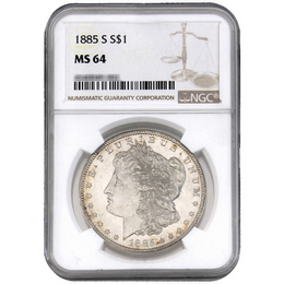 1885 S Morgan Dollar NGC MS64 1885 S Morgan Dollar NGC MS64