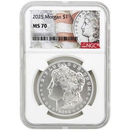 2025 Morgan Silver Dollar NGC MS70 Morgan/Flag Label 2025 Morgan Silver Dollar NGC MS70 Morgan/Flag Label