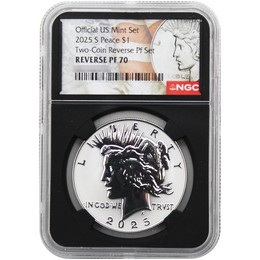 2025 S Reverse Proof Peace Dollar NGC PF70 Black Core Peace/Flag Label 2025 S Reverse Proof Peace Dollar NGC PF70 Black Core Peace/Flag Label