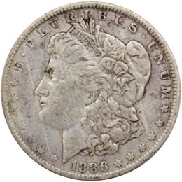 1886 O Morgan Silver Dollar in Very Good to Extra Fine Condition 1886 O Morgan Silver Dollar in Very Good to Extra Fine Condition