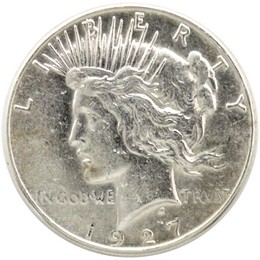 1927 S Peace Dollar in Very Fine - Extra Fine Condition 1927 S Peace Dollar in Very Fine - Extra Fine Condition