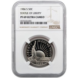 1986-S Proof Statue of Liberty Commem Half Dollar NGC PF-69 UC 1986-S Proof Statue of Liberty Commem Half Dollar NGC PF-69 UC