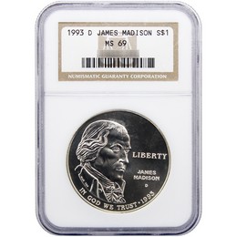1993 D Bill of Rights Commem Dollar NGC MS69 1993 D Bill of Rights Commem Dollar NGC MS69