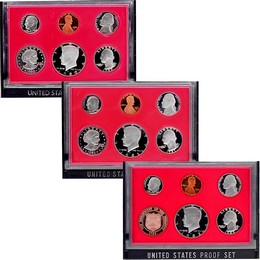 1980's Black Box Proof Set Trio 1980's Black Box Proof Set Trio