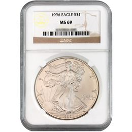 1996 Silver Eagle NGC MS69 1996 Silver Eagle NGC MS69