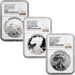 2006 20th Anniversary Silver Eagle Set NGC 70 Brown Label 2006 20th Anniversary Silver Eagle Set NGC 70 Brown Label