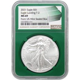 2021 Type 2 Silver Eagle NGC MS69 Green Core 2021 Type 2 Silver Eagle NGC MS69 Green Core