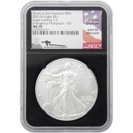 2017-W Proof $1 American Silver Eagle NGC PF70UC FDI Black Label 