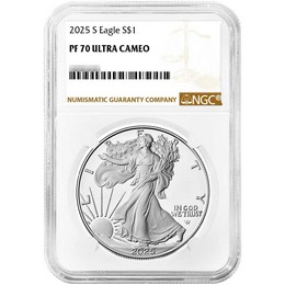 2025 S Proof Silver Eagle NGC PF70 UC Brown Label 2025 S Proof Silver Eagle NGC PF70 UC Brown Label