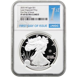 2025 W Proof Silver Eagle Laser Engraved Privy NGC PF69 UC FDI 1st Label 2025 W Proof Silver Eagle Laser Engraved Privy NGC PF69 UC FDI 1st Label