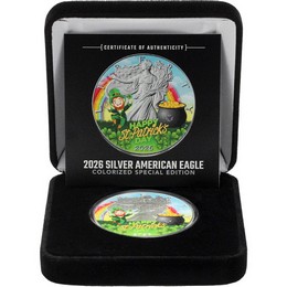 2026 Silver Eagle Colorized St. Patrick's Day Edition 2026 Silver Eagle Colorized St. Patrick's Day Edition