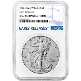 1776-2026 W Enhanced Uncirculated Silver Eagle 250th Anniversary Liberty Bell Privy NGC MS70 ER Blue Label 1776-2026 W Enhanced Uncirculated Silver Eagle 250th Anniversary Liberty Bell Privy NGC MS70 ER Blue Label