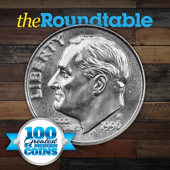 100 Greatest U.S. Modern Coins Series: 1996 W Roosevelt Dime