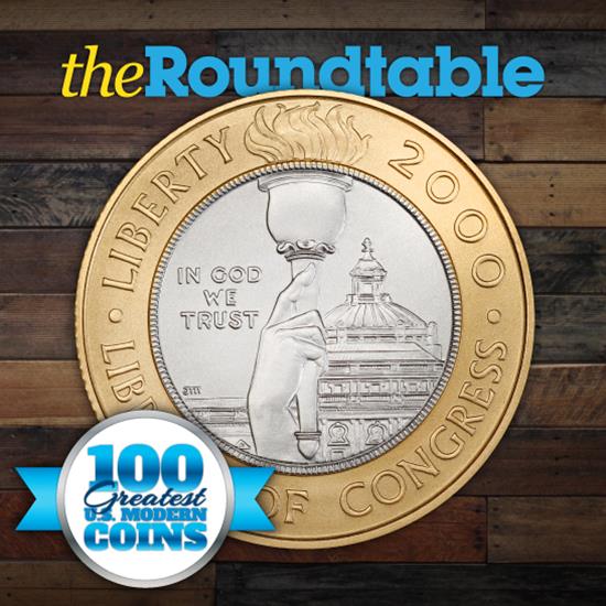 100 Greatest U.S. Modern Coins Series: 2000-W Library of Congress $10 Commemorative, Bi-Metallic