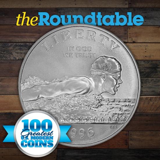 100 Greatest U.S. Modern Coins Series: 1996-S Centennial Olympics (Swimming) Half Dollar Commemorative